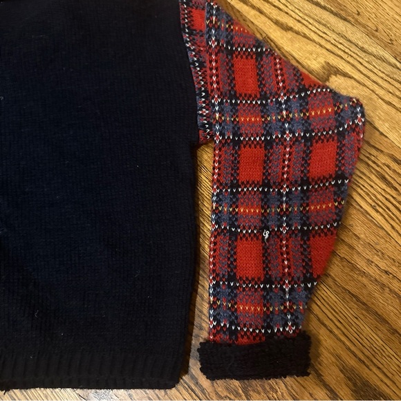 Heartworks Girls Size 10-12 Red Plaid Holiday Sweater Scottish Terrier Dogs - Picture 8 of 13